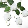 24 Roses | 2" Artificial Foam Rose with Stem and Leaves - 16 Colors (White) view 3