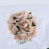 24 Roses | 2" Artificial Foam Rose with Stem and Leaves - 16 Colors (Champagne) view 2