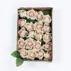 24 Roses | 2" Artificial Foam Rose with Stem and Leaves - 16 Colors (Champagne) view 4