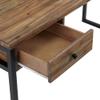 Alaterre Furniture Claremont 60" W Rustic Wood and Metal Desk, Colonial Brown view 4