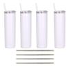 Ink Trendz 4 Pack Sublimation Blank Skinny Tumbler 20 oz. Stainless Steel view 1