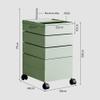MNSSRN Rotatable Locker, Multi-Functional Simple, Movable Multi-Layer Shelf, Bedside Table with Wheeled Storage Rack,White,B view 2