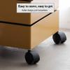 MNSSRN Rotatable Locker, Multi-Functional Simple, Movable Multi-Layer Shelf, Bedside Table with Wheeled Storage Rack,White,B view 4