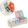 Kitchen Seasoning Jar Set Spice Storage Organizer Box,Condiment Storage Container with Tray for Pepper Spice Salt Boxes view 2