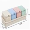 Kitchen Seasoning Jar Set Spice Storage Organizer Box,Condiment Storage Container with Tray for Pepper Spice Salt Boxes view 3
