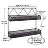AMT SUPPLY LLC Cabinet Door Shelf Storage, Kitchen seasoning Hanging Display for Spice Jars, Sauces, Herbs, Cosmetic Beauty Bottles (2 Tier Style 9V, Brown), 2 Tier Style 9V (Brown) view 2
