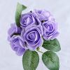 24 Roses | 2" Artificial Foam Rose with Stem and Leaves - 16 Colors (Lavender) view 2