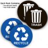 ASSURED SIGNS Recycle Stickers for Trash Bins - 2 Pack 5 Inch Round Labels view 3