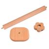 qiuqiu Paper Towel Holder Standing Kitchen Hanger Paper Roll Holder Organizer Wood Roll Holder for Counter Table-13x34.5cm view 4