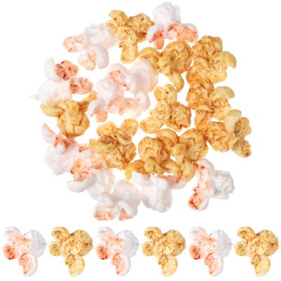 EXCEART Artificial Popcorn 20Pcs Resin Decoration Popcorn Garland Model Set Advertising Photo Prop for DIY Earring Bracelet Neacklace Accessory (Mixed Color)