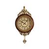 Braiton Elegant, Traditional, Decorative, Hand Painted Modern Grandfather Wall Clock Fancy Ethnic Luxury Handmade Decoration, Swinging Pendulum for New Room or Office,Mahogany view 1