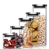 Hemoton 350Ml Glass Storage Jar with Stainless Steel Lid, Airtight Canister for Kitchen Organization, Clear Glass Container for Grains, Nuts, Snacks, Tea Leaves, Seasonings view 1