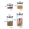 Hemoton 350Ml Glass Storage Jar with Stainless Steel Lid, Airtight Canister for Kitchen Organization, Clear Glass Container for Grains, Nuts, Snacks, Tea Leaves, Seasonings view 4