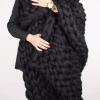 Chunky Knit Throw Blanket for Couch Black, Handmade Chunky Knitted Blanket Throw Sofa for Gift Sofa Bed,Chunky Knit Blankets- 71x80inch(180x200CM) view 1