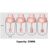 4PCS Glass Seasoning Jar, 2 In 1 Sealed Design, Pink Transparent Spice Container, Used for Oil, Salt, Sugar, Honey, With Bumper Pad (Color : C) view 2