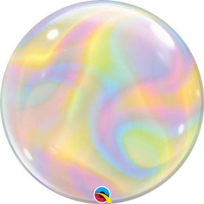 22" Iridescent Swirls Bubble Balloon