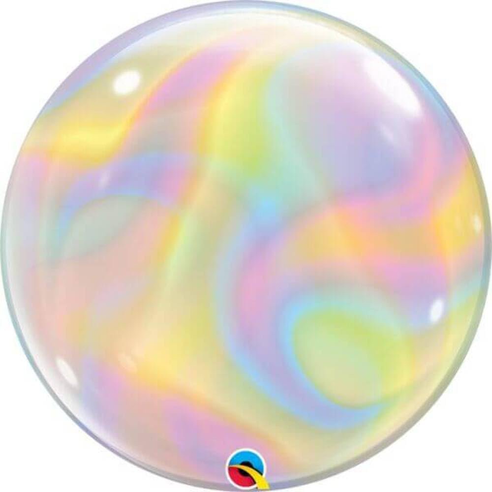 22" Iridescent Swirls Bubble Balloon