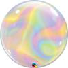 22" Iridescent Swirls Bubble Balloon view 1