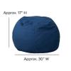 BizChair Small Denim Refillable Bean Bag Chair for Kids and Teens view 2