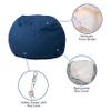 BizChair Small Denim Refillable Bean Bag Chair for Kids and Teens view 4