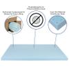 BizChair 3 inch Cooling Gel Mattress Topper, CertiPUR-US Certified Memory Foam, Full view 4