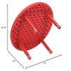 BizChair 33" Round Red Plastic Height Adjustable Activity Table view 2