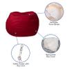 BizChair Small Solid Red Refillable Bean Bag Chair for Kids and Teens view 4