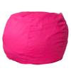 BizChair Small Solid Hot Pink Refillable Bean Bag Chair for Kids and Teens view 3