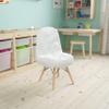 BizChair Kids Shaggy Dog White Accent Chair view 1