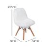 BizChair Kids Shaggy Dog White Accent Chair view 4