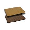 BizChair 24"x30" Rectangular Natural/Walnut Reversible Laminate Table Top view 1