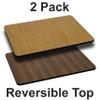 BizChair 2 Pack 30x42 Rectangular Table Top with Natural or Walnut Reversible Laminate Top view 1