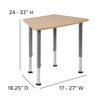 BizChair Hex Natural Collaborative Adjustable Student Desk - Home and Classroom view 2