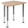 BizChair Hex Natural Collaborative Adjustable Student Desk - Home and Classroom view 3