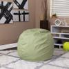 BizChair Small Green Dot Refillable Bean Bag Chair for Kids and Teens view 1
