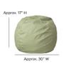 BizChair Small Green Dot Refillable Bean Bag Chair for Kids and Teens view 2