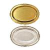 TreegoArt Brass Gold Plated Tray and a Silver Pleated Tray view 3