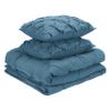 1 Pcs Pinch Pleat Comforter Set with Pillow Sham Light Weight Goose Down-Alternative Ultra-Soft Cotton Shell 500 GSM Comforter All Seasons Pintuck Style Comforter Set Oversized Queen, Pinch Dark Teal view 2