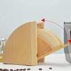 qiuqiu Hand Drip Coffee Filter Paper Holder, Cone Filter Tray Storage Rack with Lid, Dust Proof view 2