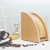 qiuqiu Hand Drip Coffee Filter Paper Holder, Cone Filter Tray Storage Rack with Lid, Dust Proof view 4