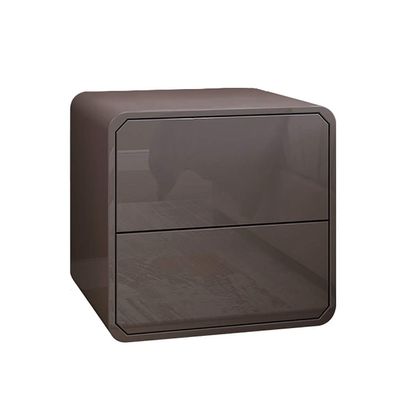 DANADESK Creative Pop-up Drawer Nightstand, Modern Home Decor Sofa Side End Table Storage Organizer Bedside Cabinet w/2 Drawers (Color : Grey, Size : Large)