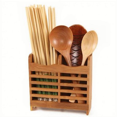 Bamboo Spoon Chopsticks Storage Rack Holder, Wall Hanging Tableware Storage Shelf, Kitchen Organizer Cutlery Trays, Cutlery Drying Stand