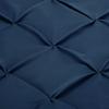 1 Pcs Pinch Pleat Comforter Set with Pillow Sham Light Weight Goose Down-Alternative Ultra-Soft Cotton Shell 500 GSM Comforter All Seasons Pintuck Style Comforter Set King/Cal King, Pinch Navy Blue view 3
