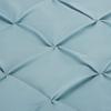 1 Pcs Pinch Pleat Comforter Set with Pillow Sham Light Weight Goose Down-Alternative Ultra-Soft Cotton Shell 500 GSM Comforter All Seasons Pintuck Style Comforter Set King/Cal King, Pinch Spa Blue view 3