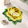 ABREEZE Yellow Rose Rug Bathroom Mat Yellow Flower Floor Mat Modern Rustic Carpet Washable Doormat Farmhouse Decor view 1