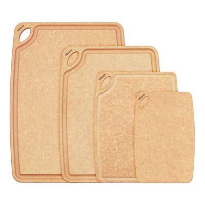 Elihome Classic Series 4-in-1 Cutting Board Set for Kitchen, Natural Wood Fiber Composite, Dishwasher Safe, Eco-Friendly, Juice Grooves with Easy Grip Handles,Non Porous, BPA Free, Made in USA