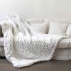 Daoyuan Chunky Knit Blanket Hand Knitted Super Soft Giant Yarn Throw Blanket Soft and Breathable Home Decoration Chenille Yarn Pet Cushion Sofa Cushion Yoga Mat view 2