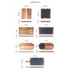 qiuqiu Serving Platters in Wood and Slate, Serving Tray Board, Fine Polished, Natural Elegant Healthy Wooden Plate, for Pizza, Sushi, Steak, Desserts Kitchen Dinner-G view 4