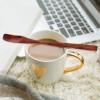 5pcs Wooden Honey Stirring Spoon Non Stick Stirrer for Coffee Tea Syrup view 3