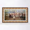 INVIN ART Framed Canvas Giclee Print Scotland Forever by Elizabeth Southerden Thompson Lady Butler Wall Art Living Room Home Office Decorations(European Retro Golden Frame with Linen Liner,24"x40") view 1